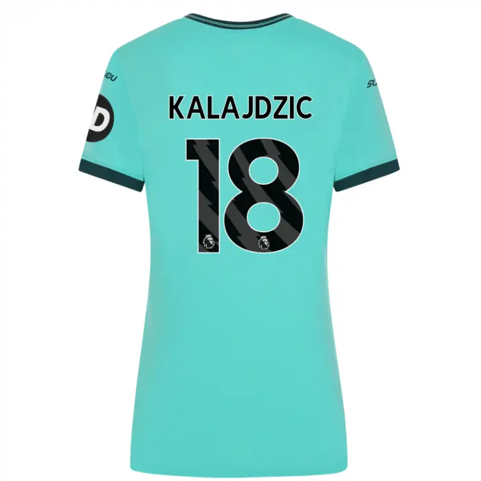 Wolverhampton Wanderers Store | Shop Official 2025-26 Wolves Away Shirt – Womens KALAJDZIC 18 Wolves Gear
